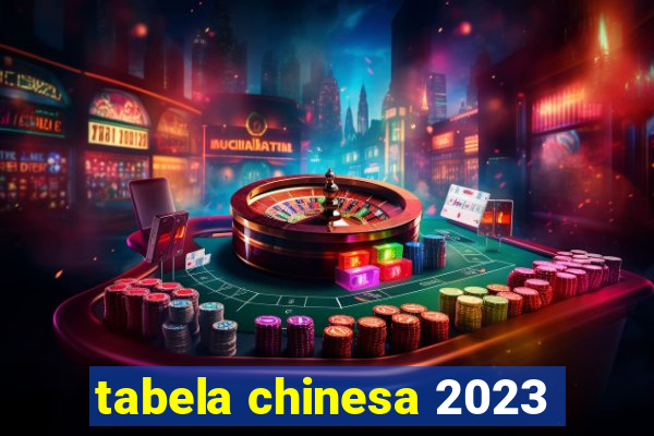 tabela chinesa 2023